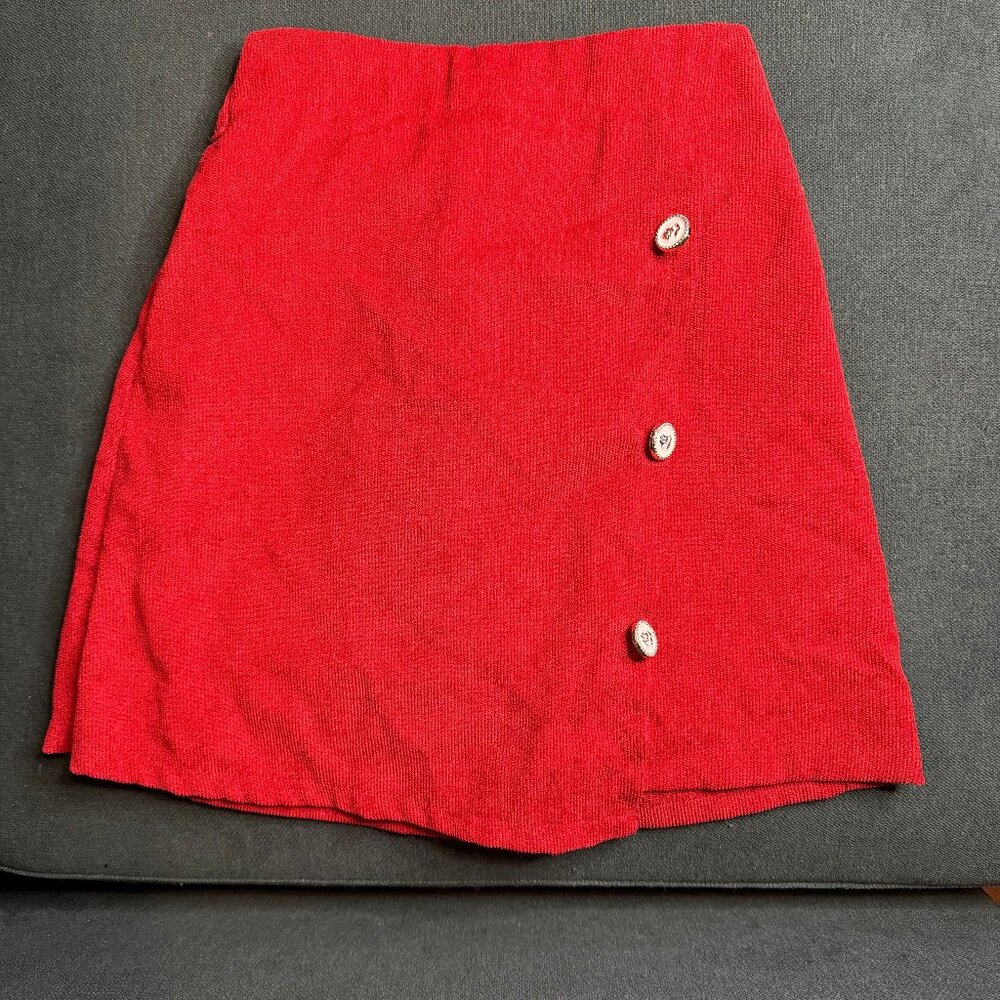 Red Corduroy Girls Skirt Size 7yrs